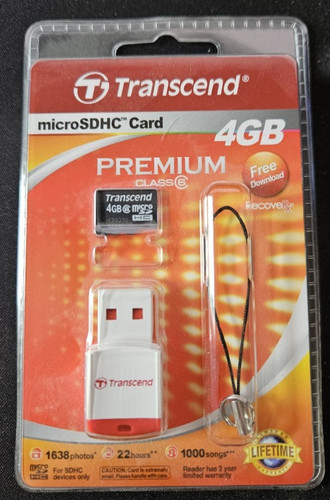 Scheda microsdhc transcend 4gb - microsdhc,